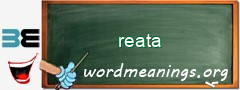 WordMeaning blackboard for reata